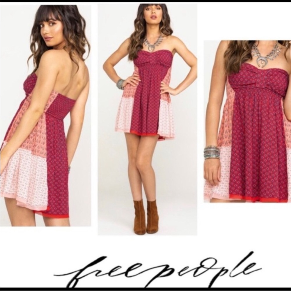 free people strapless dress